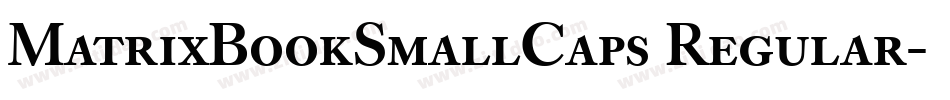 MatrixBookSmallCaps Regular字体转换